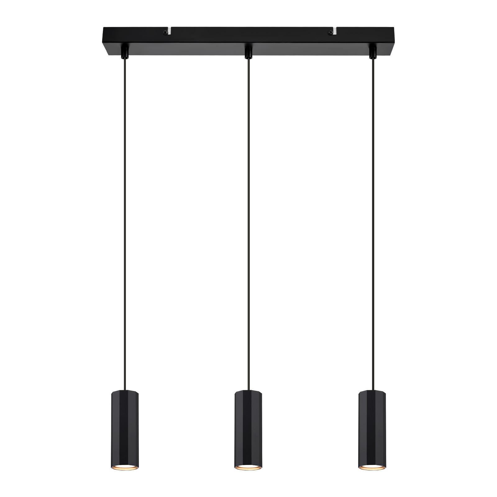 PENDELLEUCHTE Stärke 3-flammig 44/6/170 cm - Schwarz, Metall (44/6/170cm) - Nettlife
