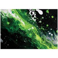 FOTOTAPETE Abstraktion Modern Grün 150x105 cm - Multicolor, Papier (150/105cm) - Wallarena