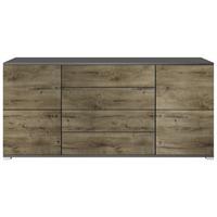 SIDEBOARD Rova Eiche Ribbeck - Alteiche, Holzwerkstoff (166.5/75.5/35cm) - Vladon