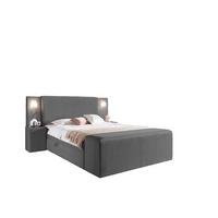 BOXBETT Marten Magic Velvet Set.4 - Dunkelgrau, Holzwerkstoff/Textil (160/200cm) - Fun Möbel