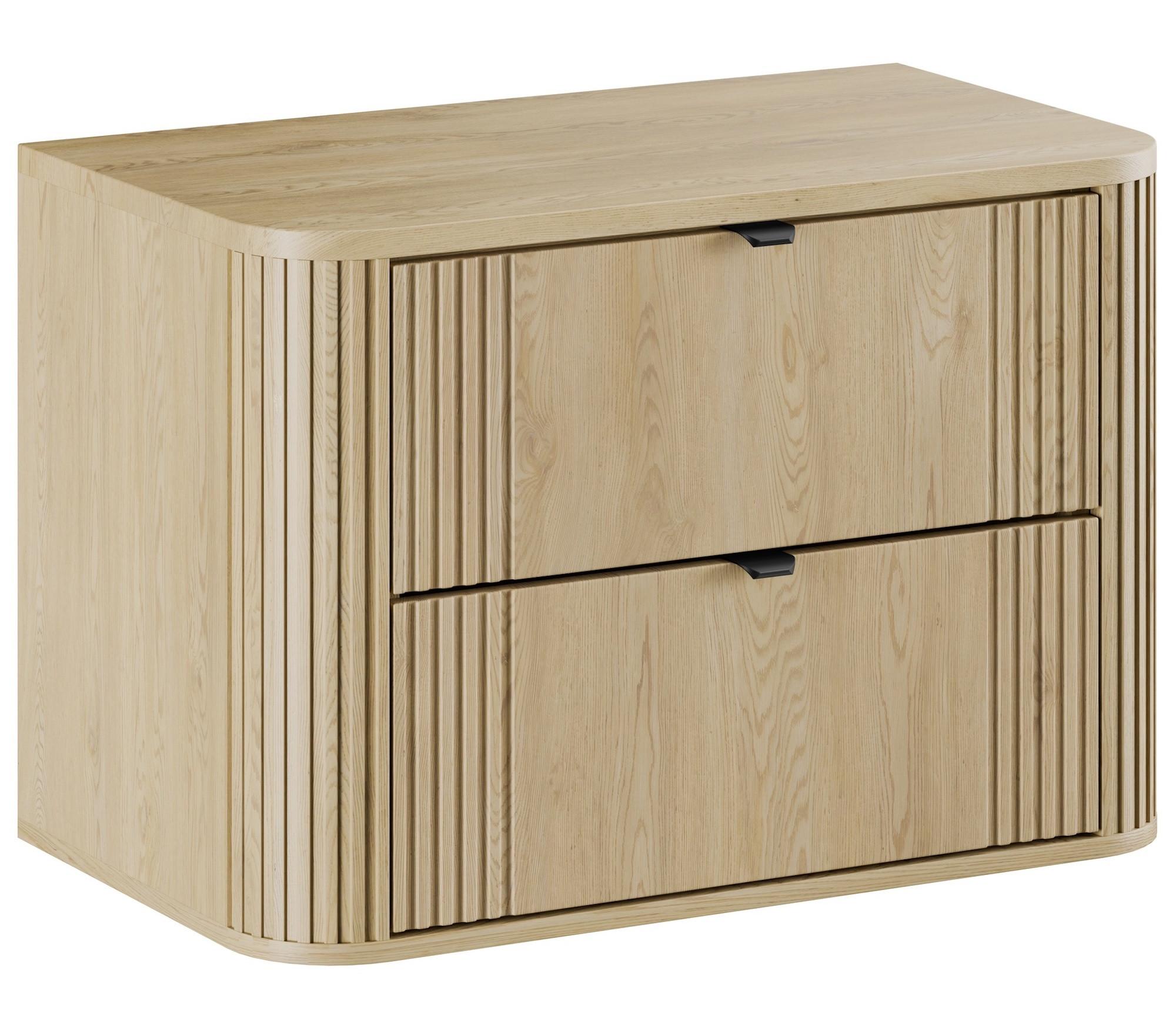 WASCHBECKENUNTERSCHRANK Cremona 2 Schublade Eiche - 80 x 46 x 54 cm - Eichefarben, Holz (80/54/46cm) - Badplaats
