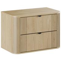 WASCHBECKENUNTERSCHRANK Cremona 2 Schublade Eiche - 80 x 46 x 54 cm - Eichefarben, Holz (80/54/46cm) - Badplaats