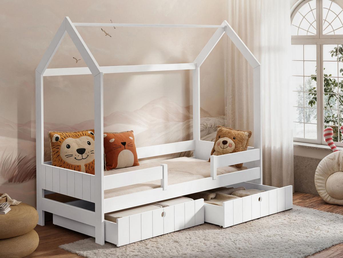 HAUSBETT Naomi - Weiß, Holz (80/180cm) - MIRJAN24
