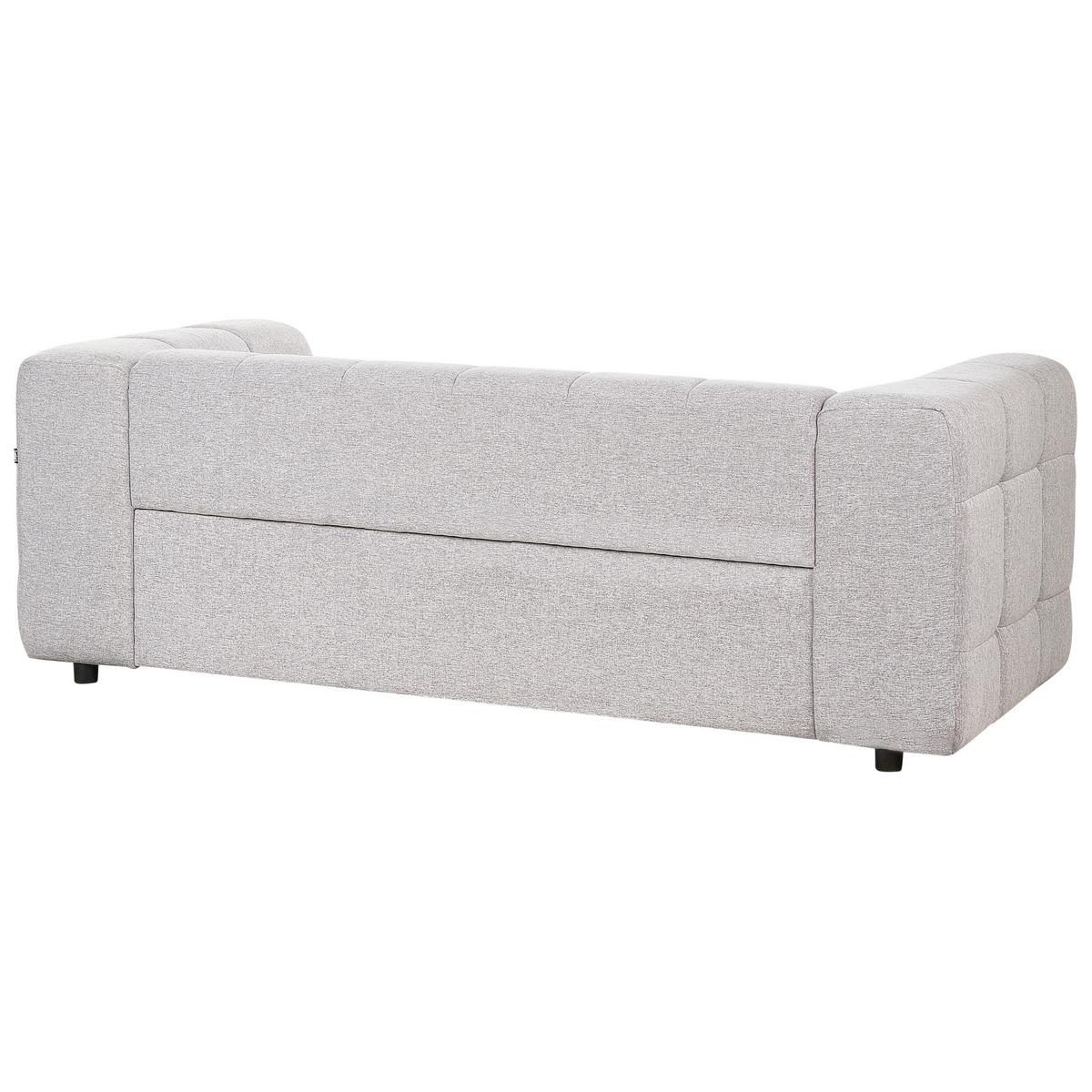 3-SITZER-SOFA hellgrau Mullola - Grau, Textil (227/77/103cm) - Beliani