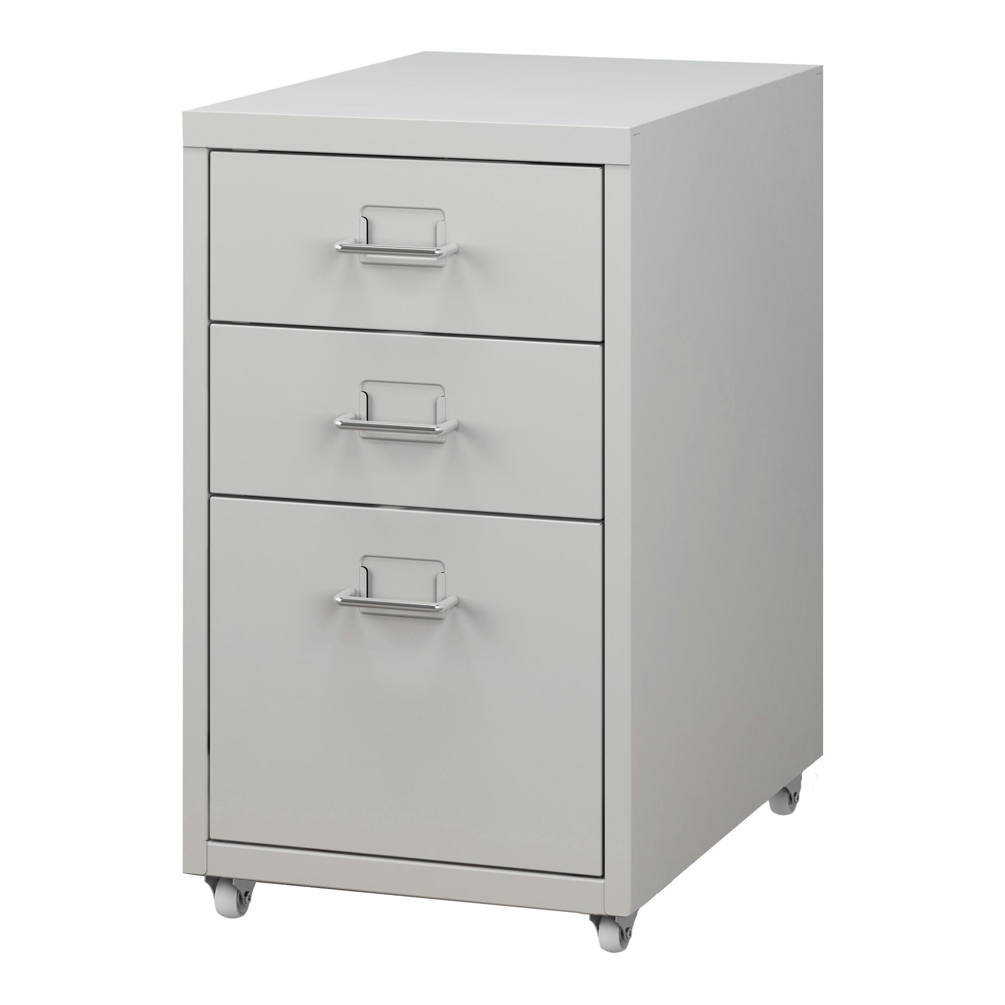 ROLLCONTAINER Kökar - Weiß, Metall (28/48/41cm) - [en.casa]