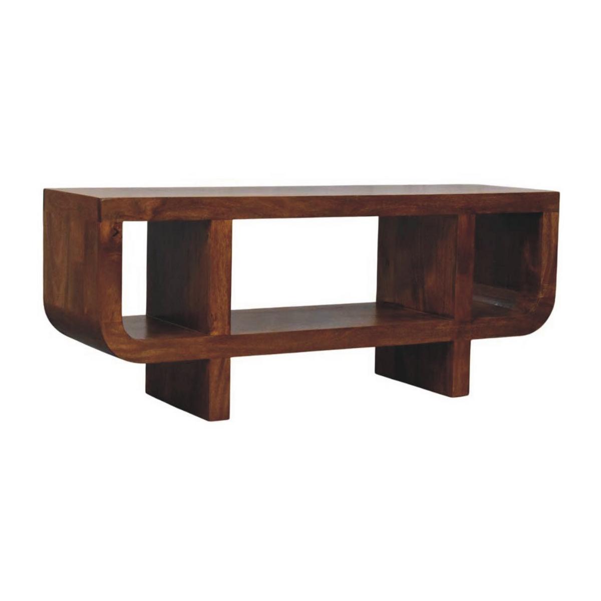 MEDIENMÖBEL Rich-Kastanien-Finish, 3 Regal-Einheiten, Braun - Dunkelbraun, Holz (35/50/120cm) - Artisan Furniture