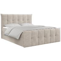 BOXBETT PREMIUM 11 140/200 Beige Struktur - H3 - Beige, Holz/Textil (140/200cm) - MKS