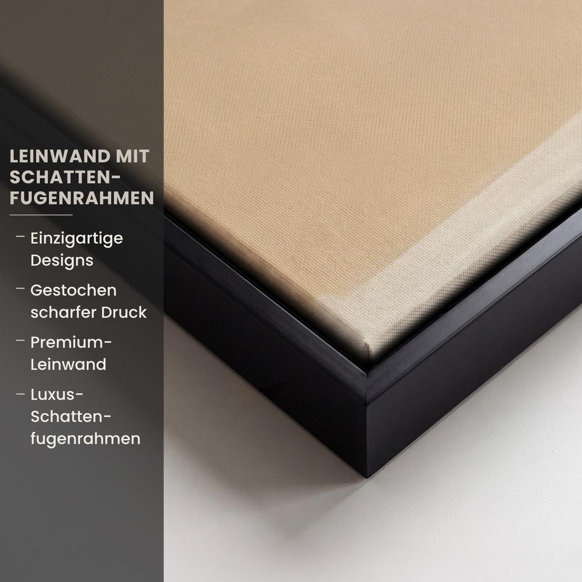 LEINWAND Bilder mit Rahmen - Abstrakt - Kunst - Grau - 90x60 - Hellgrau, Textil (90/60cm) - MuchoWow