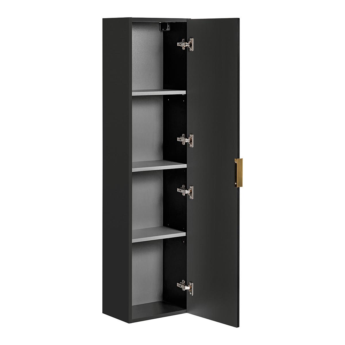 BADMÖBEL 60.6cm Adriel 2er-Set Schwarz - Schwarz, Holzwerkstoff (60.6/59/46cm) - Petits-meubles