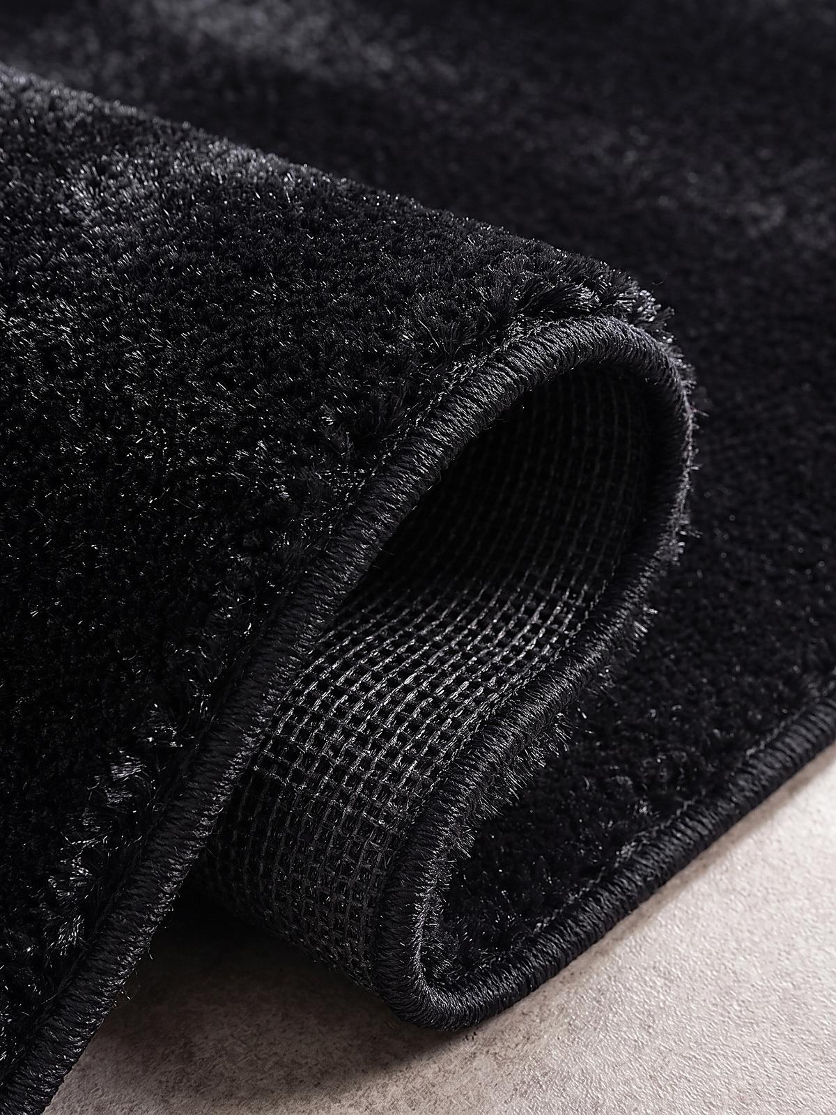 TEPPICHLÄUFER Antirutsch Uni ALDAN Polyester Schwarz 80 x 300 cm - Schwarz, Textil (80/300cm) - KADIMA DESIGN