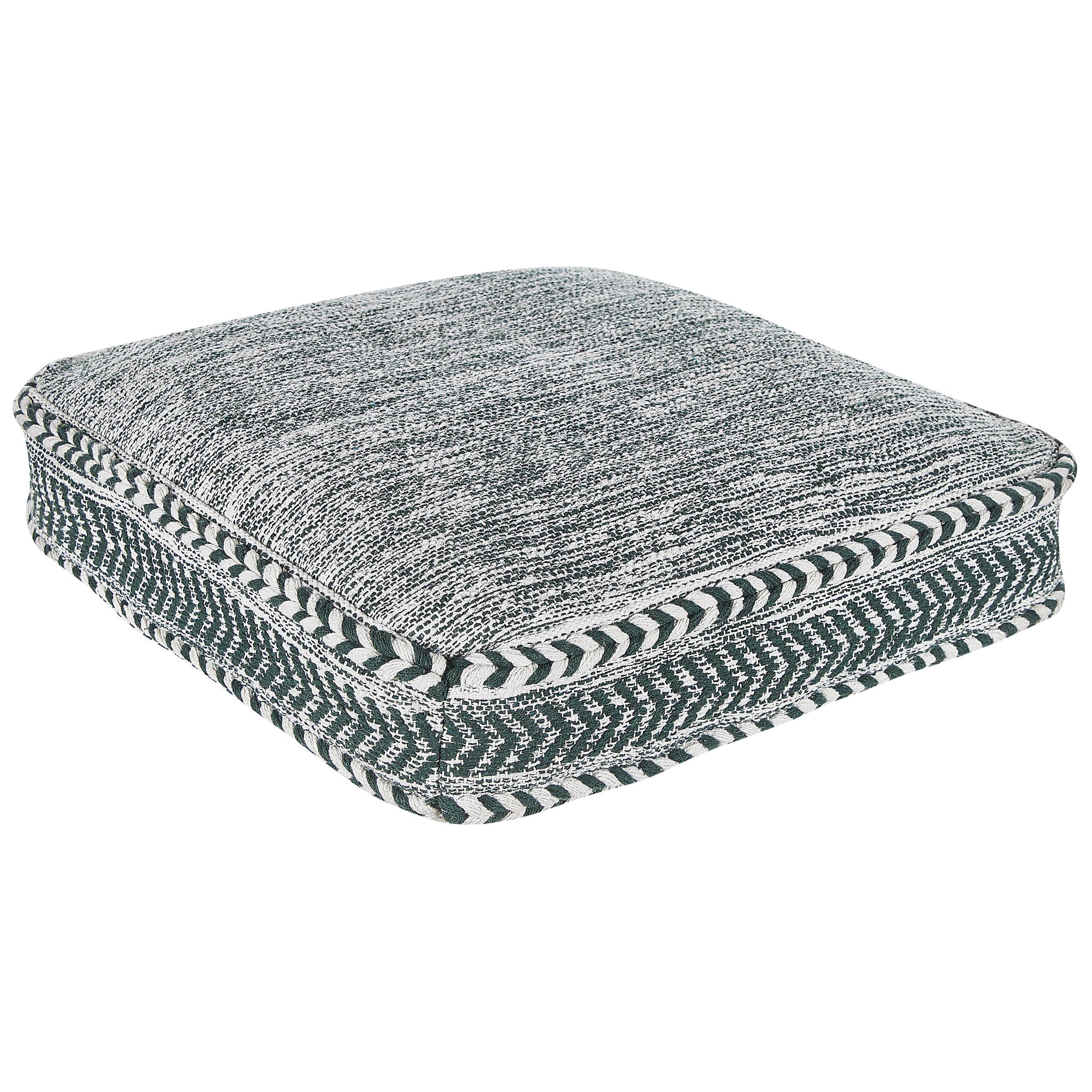 POUF Birch 60/60/12 cm - Grün, Naturmaterialien (60/12/60cm) - Beliani