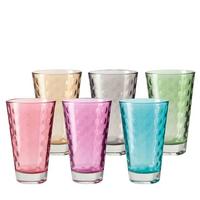 TRINKGLÄSER Optic bunt 300 ml 6er Set - Multicolor, Glas (0.3L) - Leonardo Living