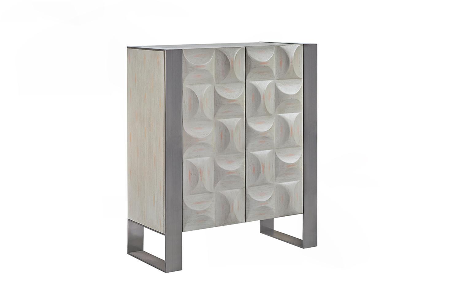 HIGHBOARD MARGO Grau Holz, Metall - Grau, Holzwerkstoff/Metall (100/120/40cm) - KAWOLA