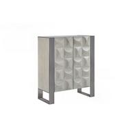 HIGHBOARD MARGO Grau Holz, Metall - Grau, Holzwerkstoff/Metall (100/120/40cm) - KAWOLA