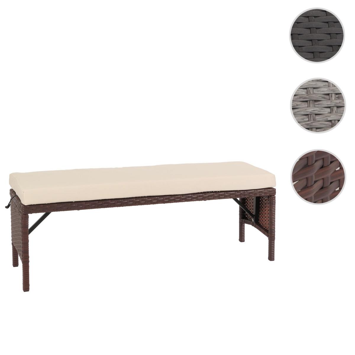 POLY-RATTAN SITZBANK Braun - Braun, Kunststoff (112/35/30cm) - MCW