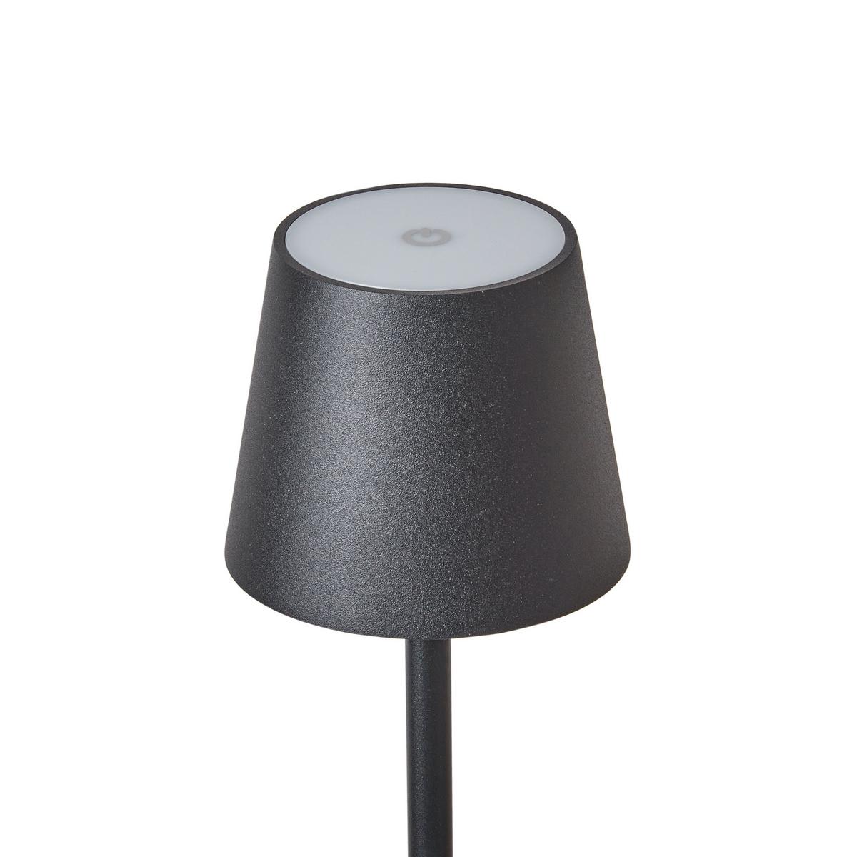 LED-STEHLAMPE Schwarz Gavarresa - Schwarz, Metall (15/15/131cm) - Beliani