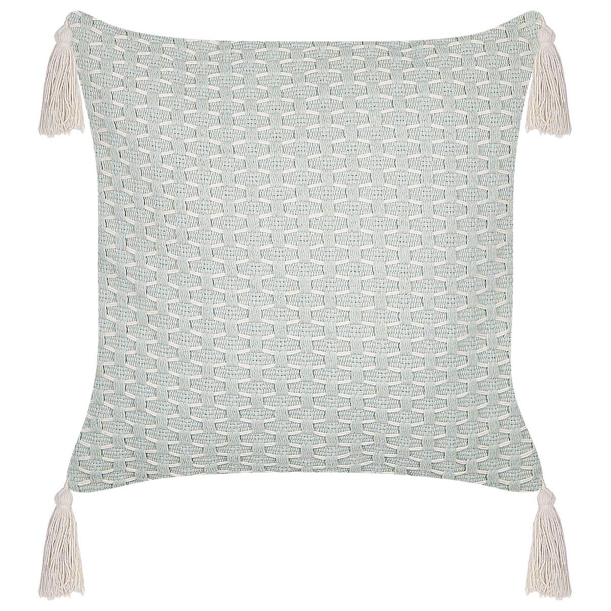DEKOKISSEN 2er-Set Mintgrün 42/42 cm Hakone - Mintgrün, Textil (42/42cm) - Beliani