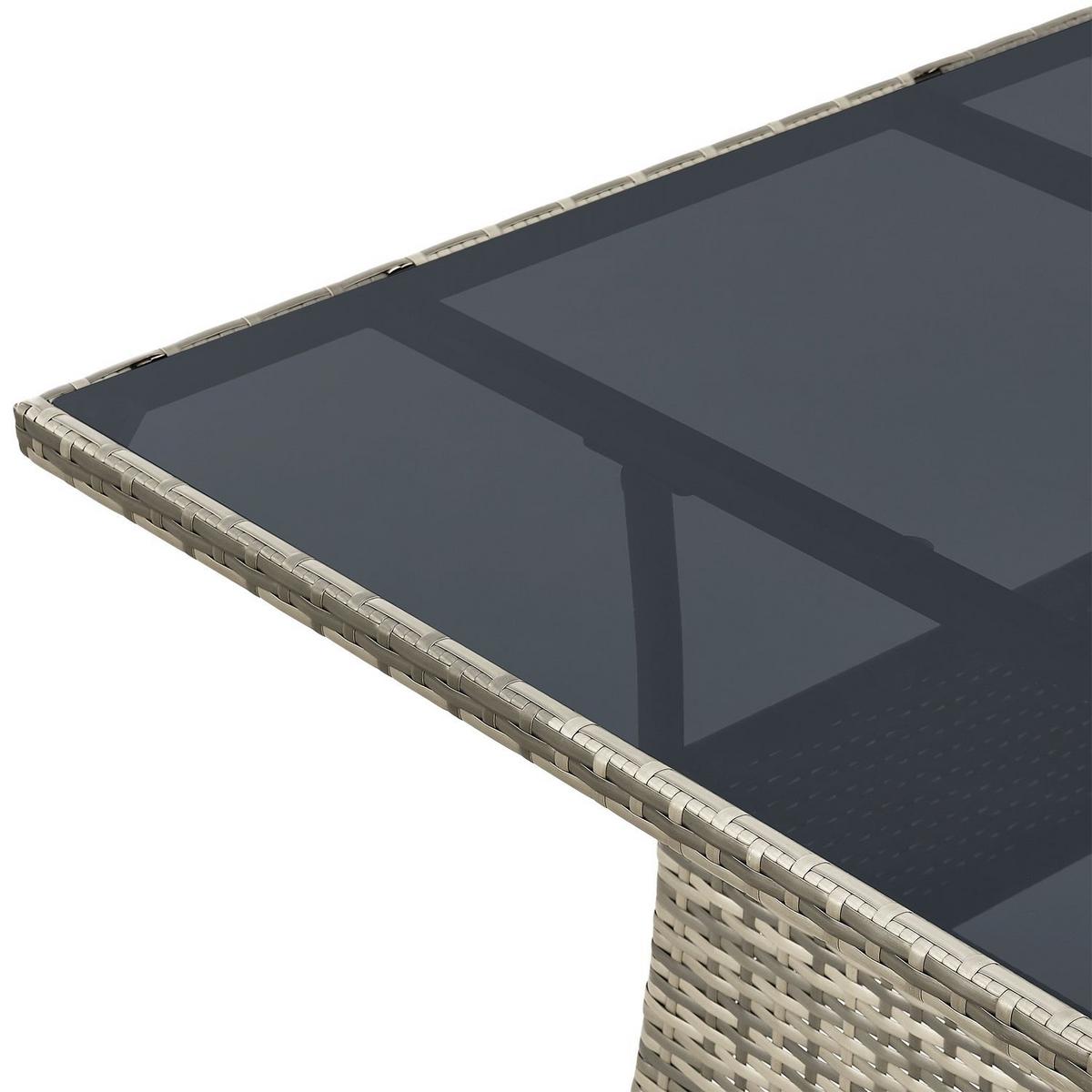 GARTENTISCH Yoro grau 80x80 cm - Grau, Kunststoff (80/80/73cm) - Juskys