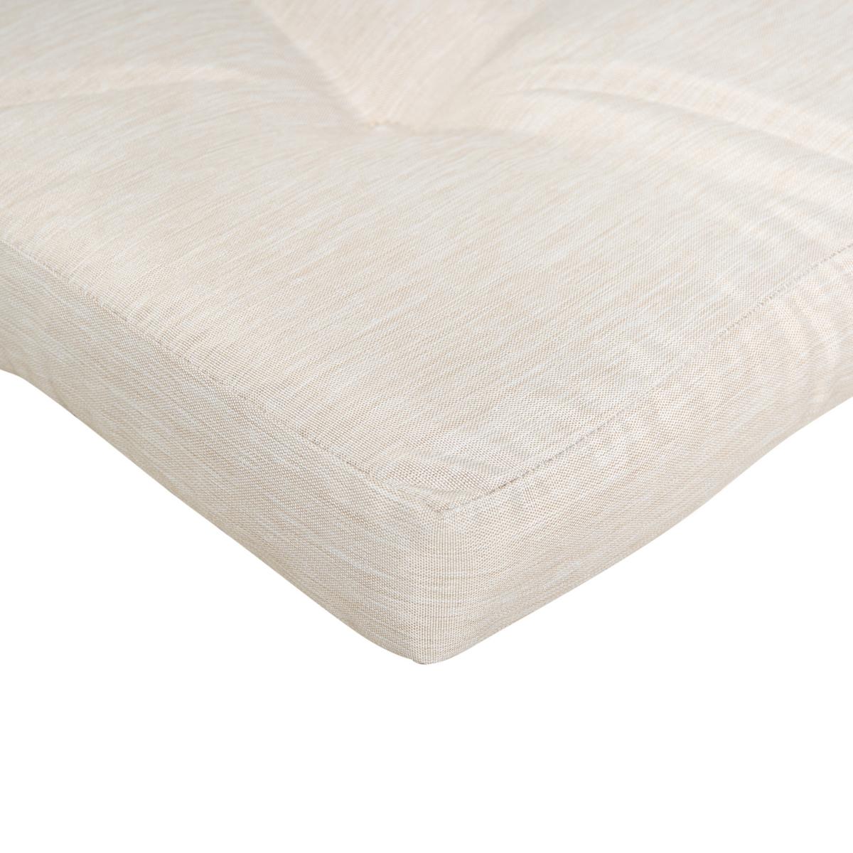 SITZAUFLAGEN 2er-Set Hellbeige 42/95 cm Maui Premium - Beige, Textil (95/5/42cm) - Beliani