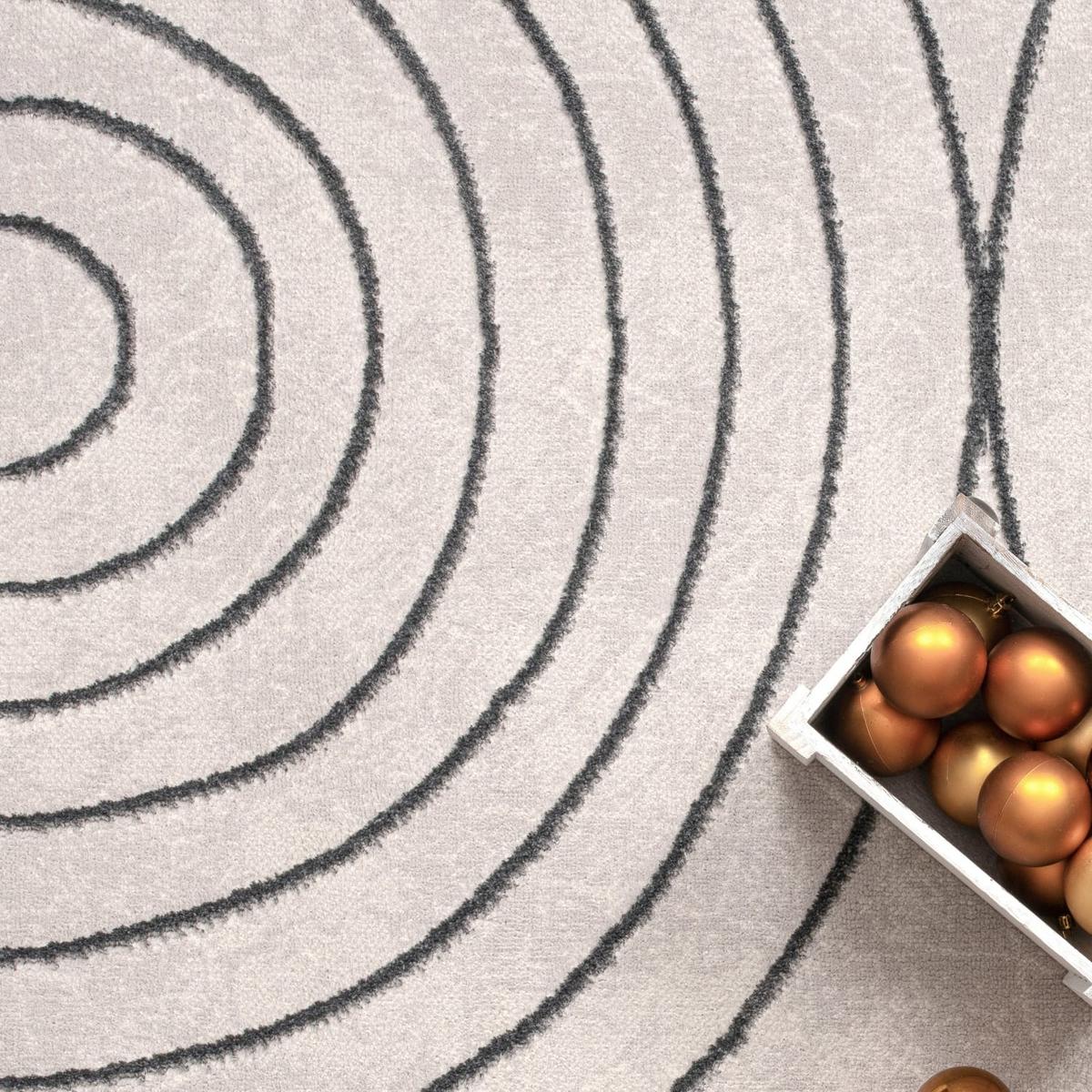 KURZFLORTEPPICH, abstrakt, Florhöhe 11 mm, Grau, 80 x 150 cm - Grau, Textil (150/80cm) - KADIMA DESIGN