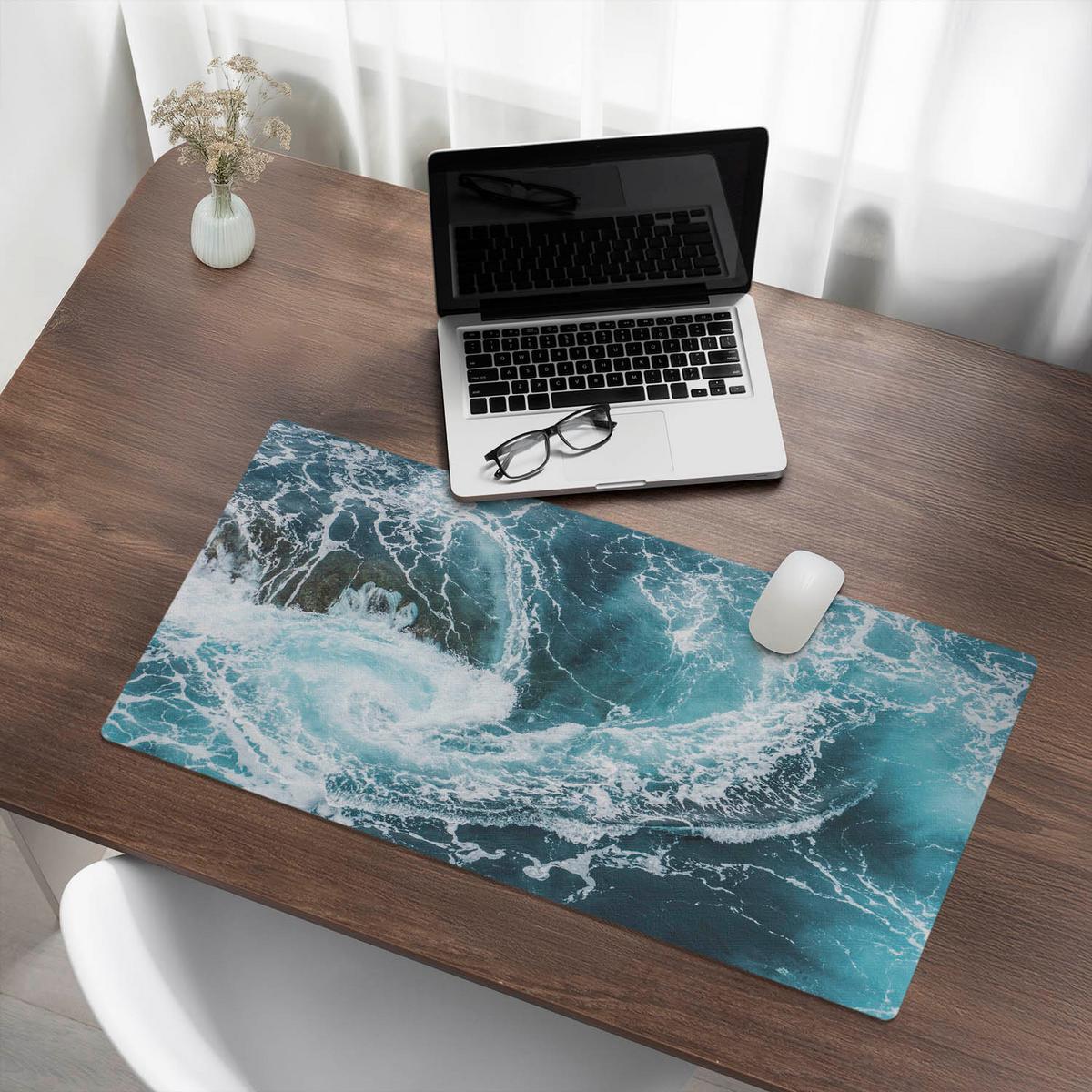 SCHREIBTISCHUNTERLAGE 90x45 cm Blau - Blau, Kunststoff (90/45/1.6cm) - Wallfluent