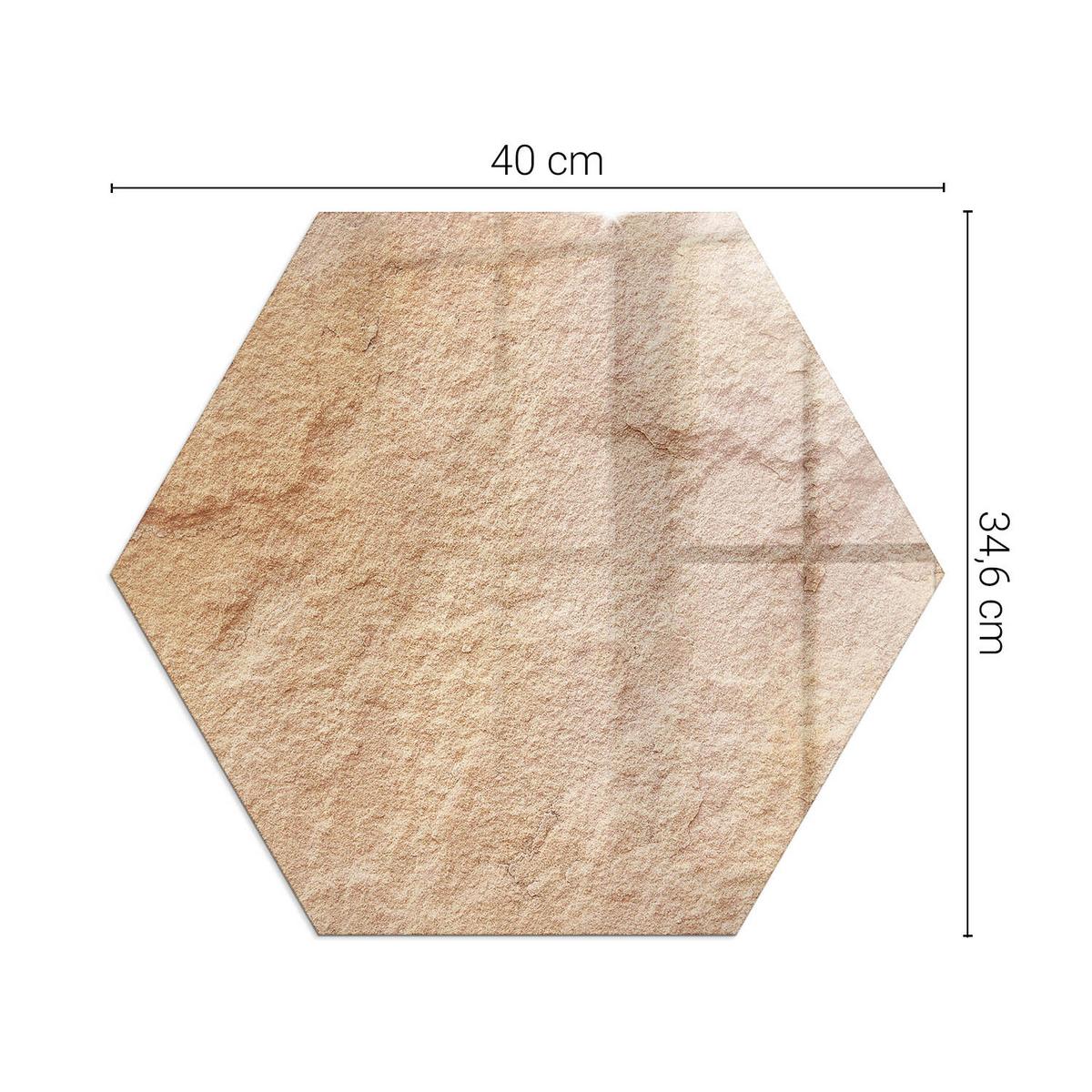 GLASPLATTE für Kamin h40 cm - Beige, Glas (40/40/0.4cm) - TULUP