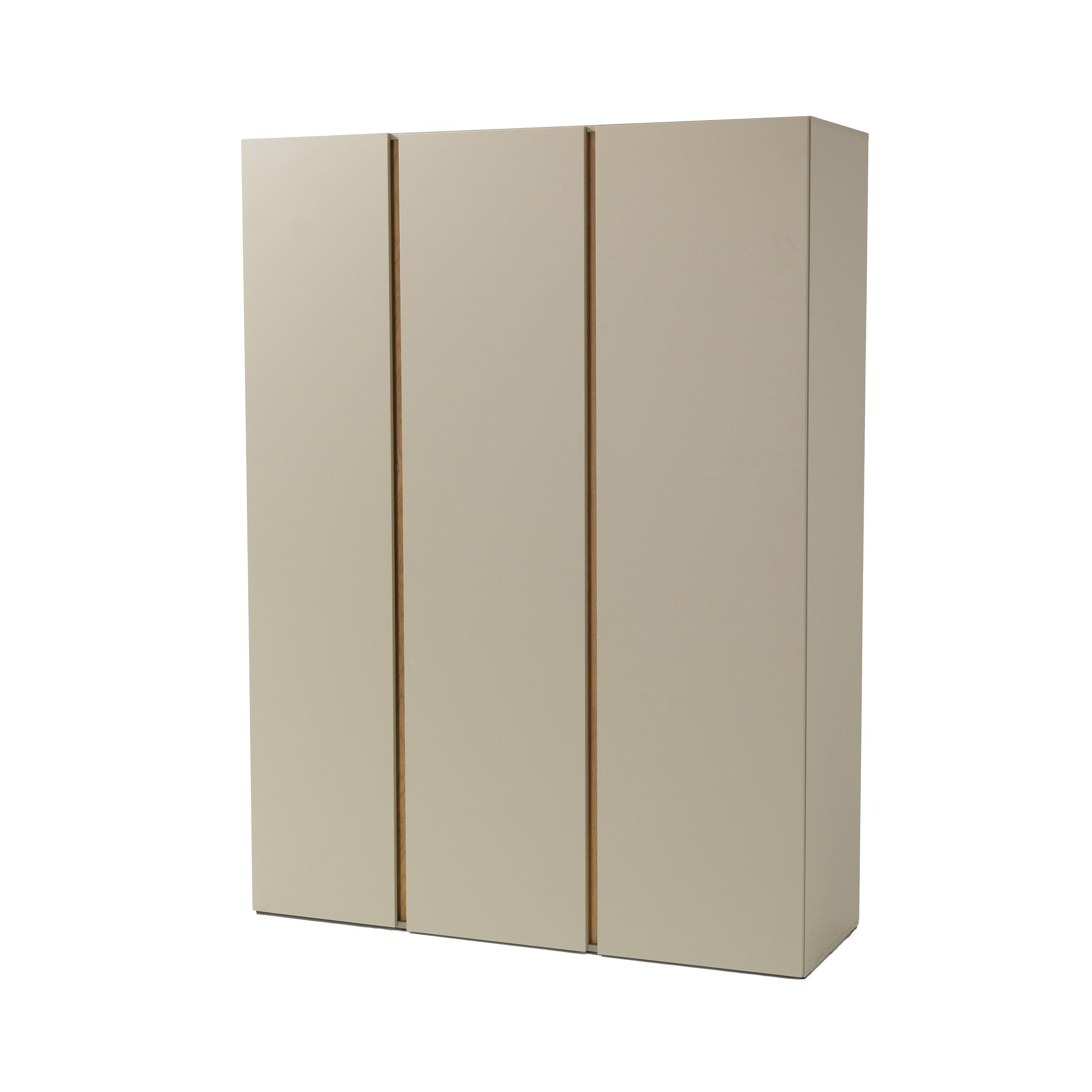 DREHTÜRENSCHRANK Lico mit 3 Türen, Eukalyptus - Eukalyptusholzfarben, Holzwerkstoff (145/195/50cm) - Beautysofa