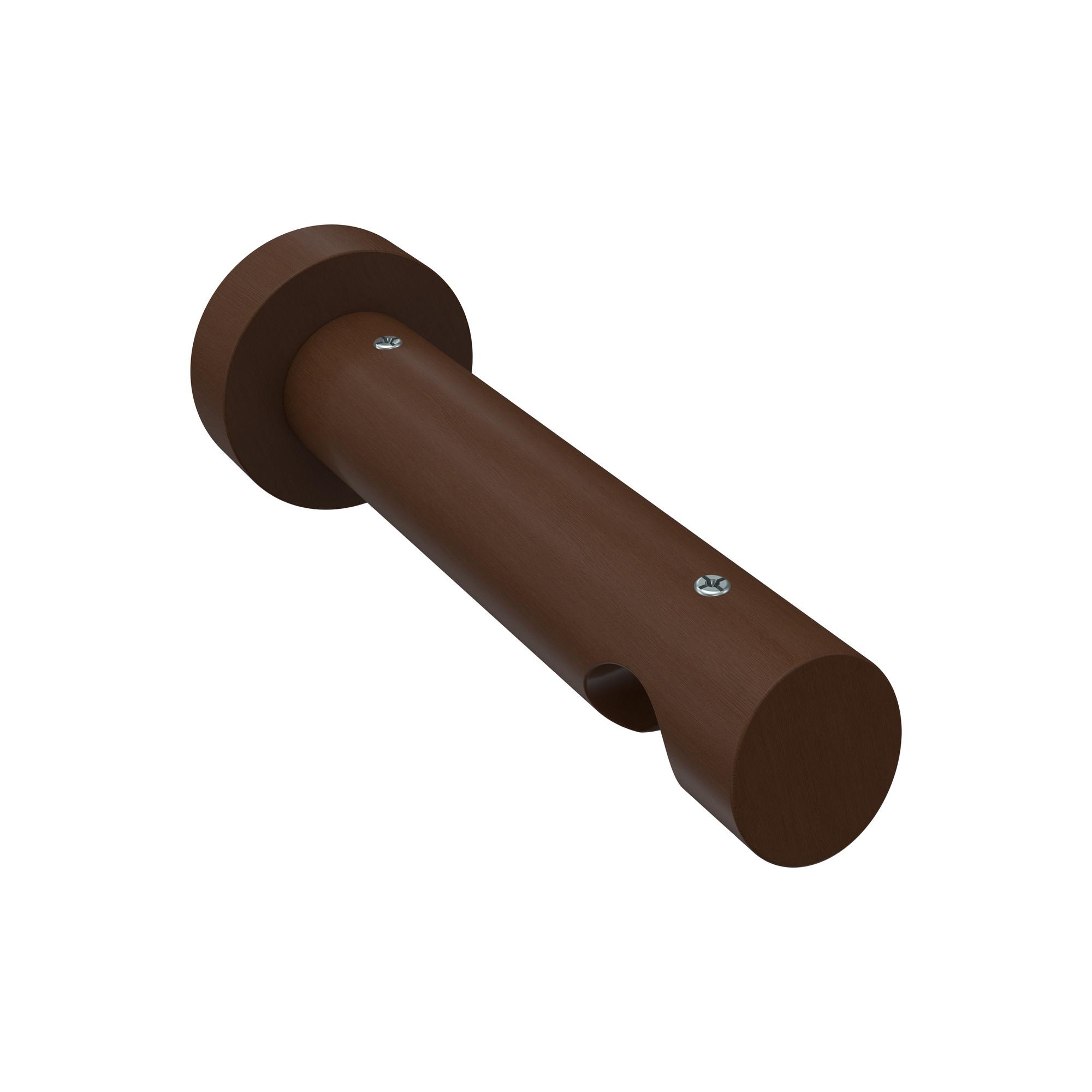 TRÄGER FÜR GARDINENSTANGEN INNENLAUF 20 mm Ø, Talent 1-läufig, Nussbaum - Nussbaumfarben, Holz (15/5.3/5.3cm) - INTERDECO