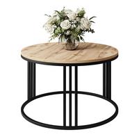 COUCHTISCH LORI LOFT - Schwarz/Braun, Holzwerkstoff (70/70/48cm) - Lookway