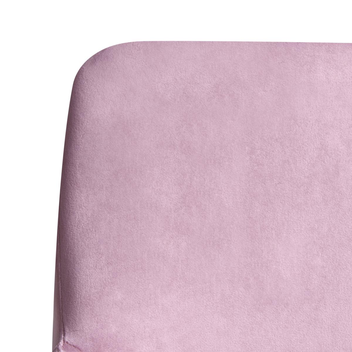 SCHREIBTISCHSTUHL Samtstoff Pastellrosa Altona - Pink, Textil (59/84/59cm) - Beliani