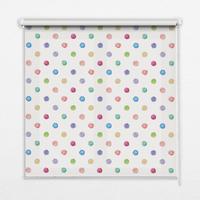 INNENROLLO - Fensterrollo - Rollo - 80x140 cm - Bunte Punkte - Blau, Kunststoff (80/140/0.5cm) - TULUP