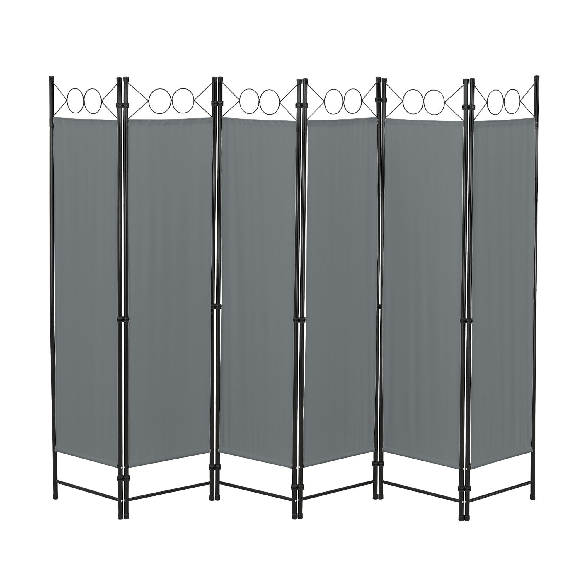 SICHTSCHUTZ Saragossa - Dunkelgrau, Textil/Metall (240/2cm) - [en.casa]