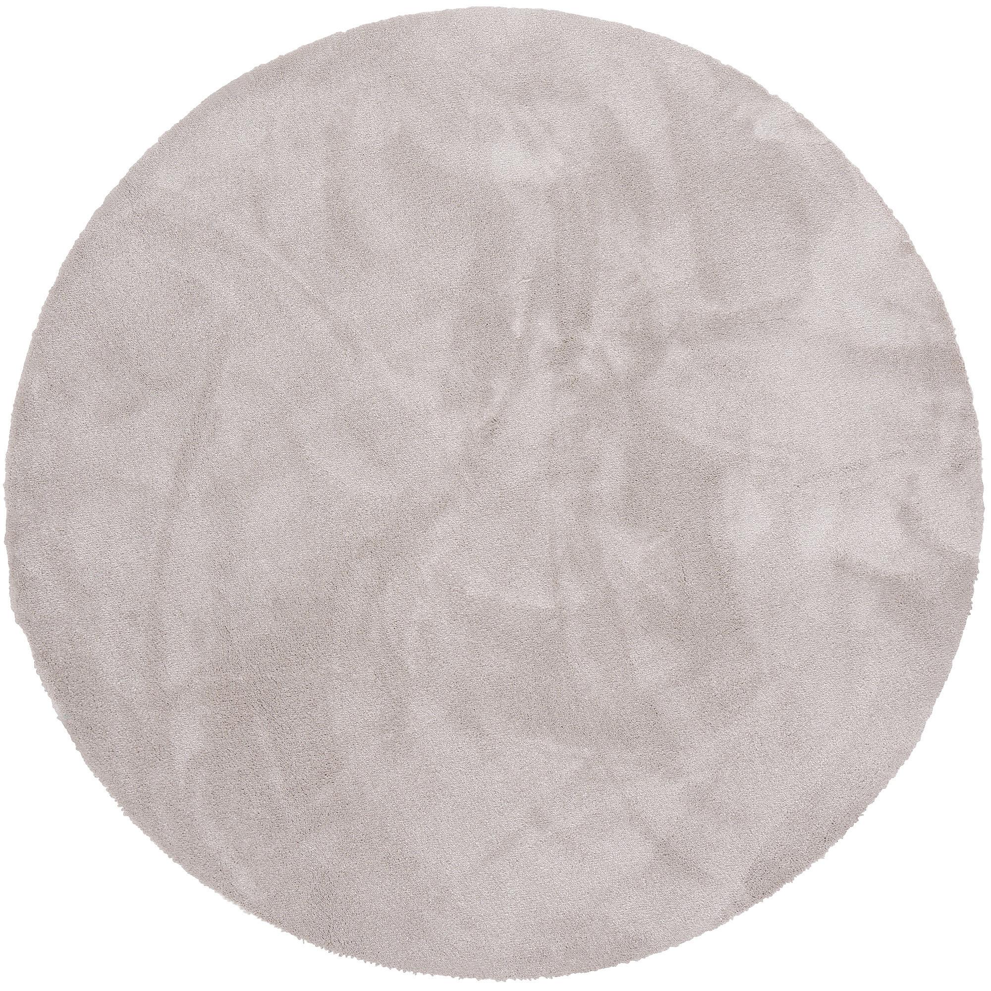 SUPER SOFT HOCHFLORTEPPICH LIVORNO RUND - Grau, Textil (160/160cm) - Snapstyle