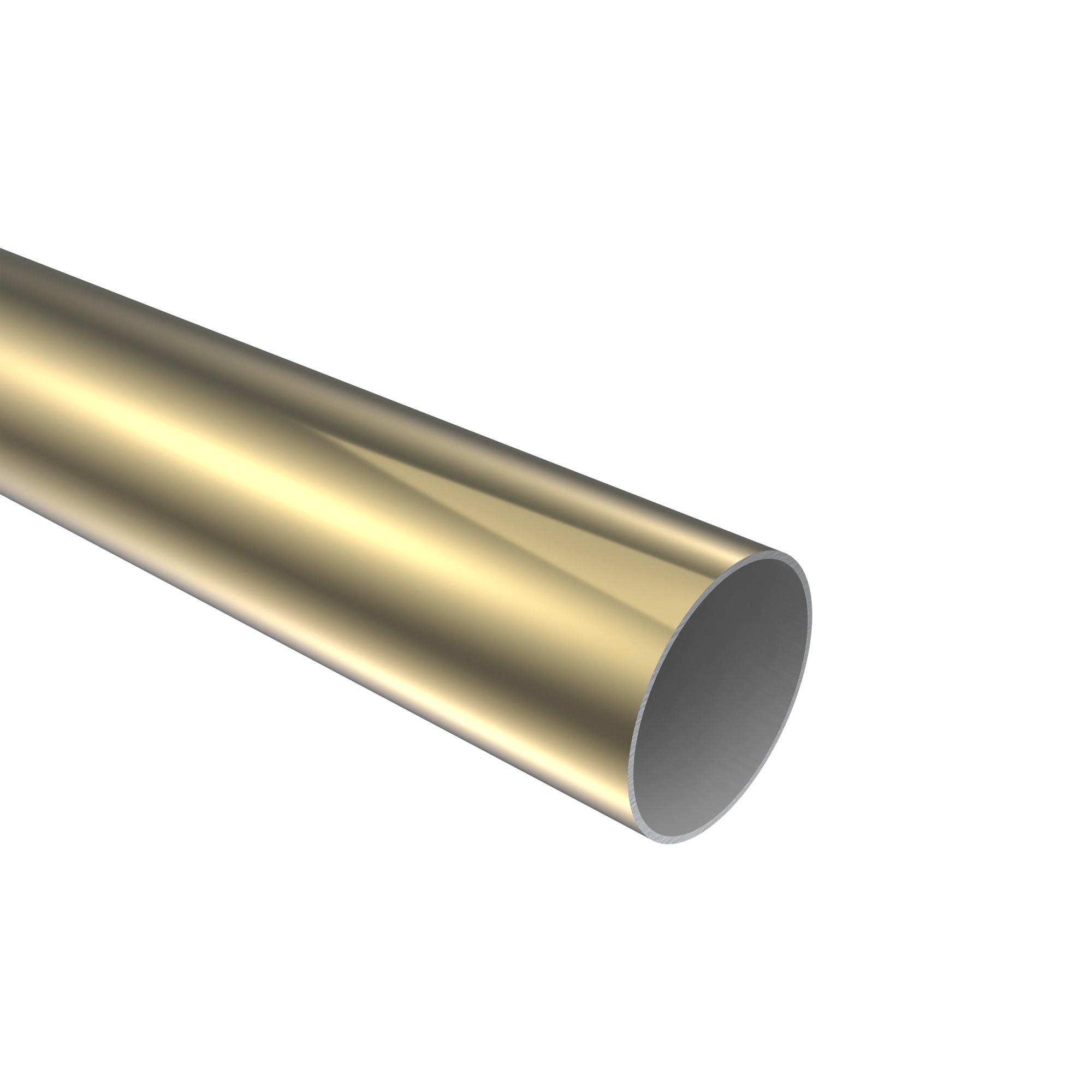 RUNDROHR 120 cm, 28 mm Ø Messing-farbig - Messingfarben, Metall (120cm) - INTERDECO