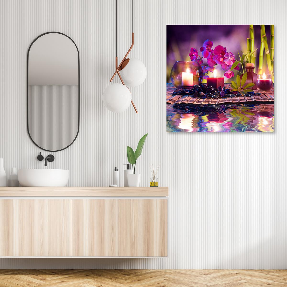 LEINWANDBILD, Abstraktionen - Violett 40x40cm - Lila, Textil (40/40cm) - Feeby