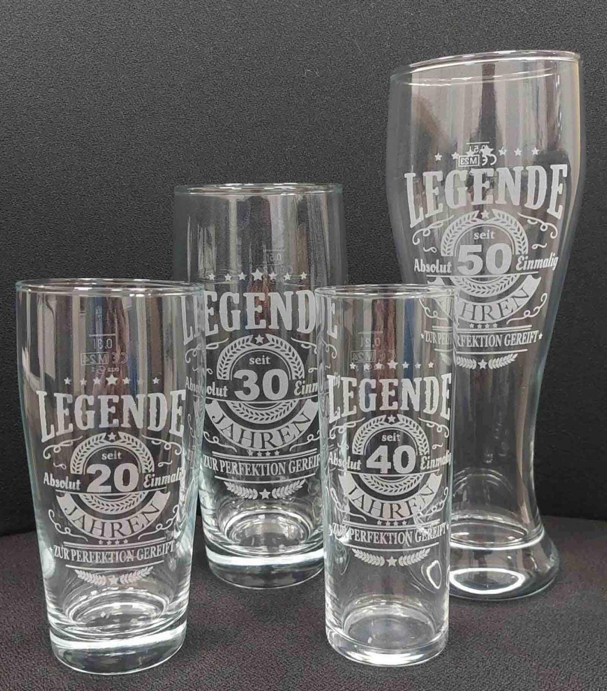 KÖLSCHGLAS KÖLNER STANGE MIT GRAVUR Legende seit 40 Jahren transparent 0,2 Liter - Transparent, Glas (0.2L) - LUXENTU
