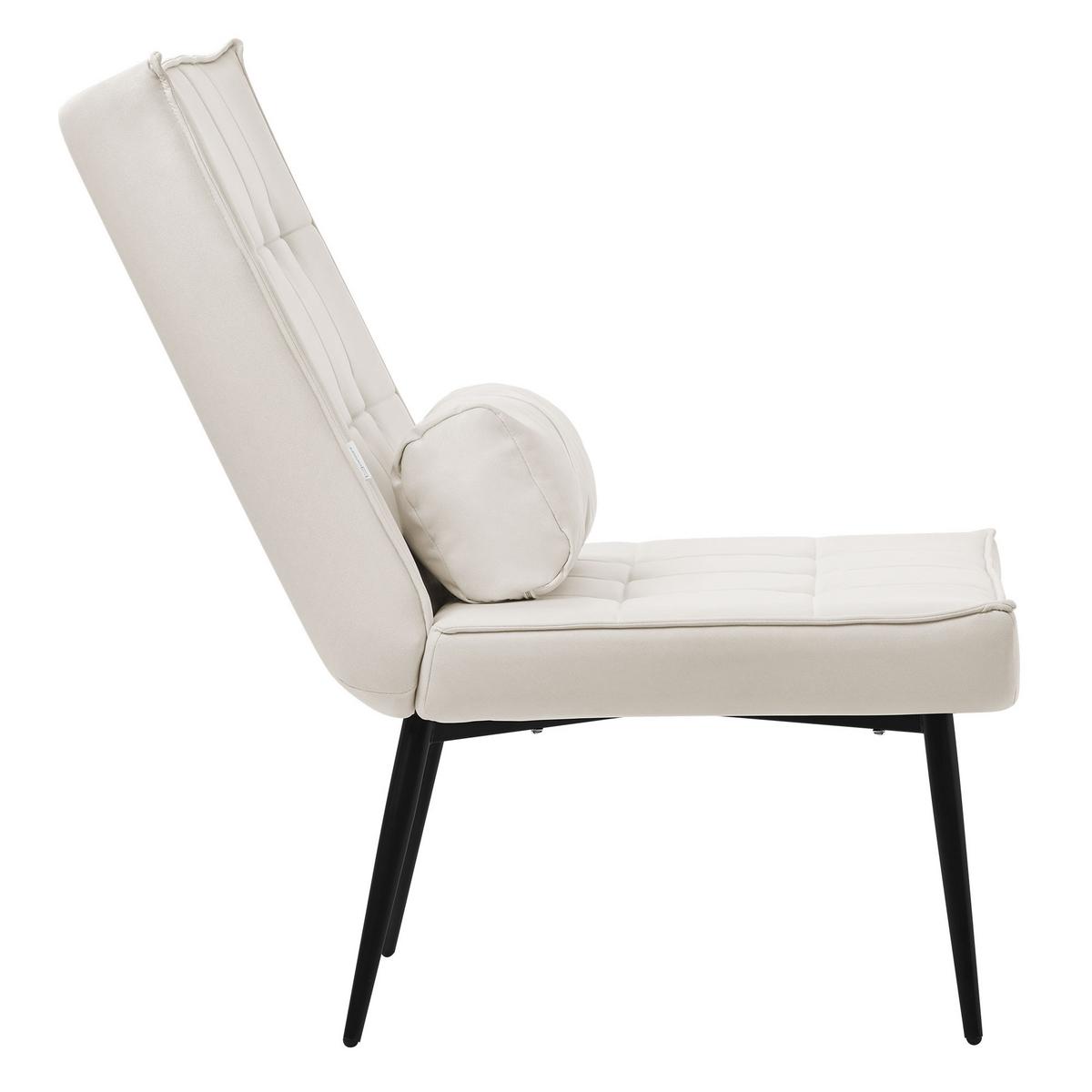 RELAXSESSEL Weiß - Beige/Schwarz, Metall (97/100/79cm) - ML-DESIGN
