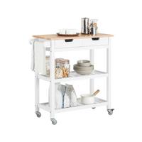 SERVIERWAGEN Weiß - Weiß, Holzwerkstoff (85/90/39cm) - SoBuy