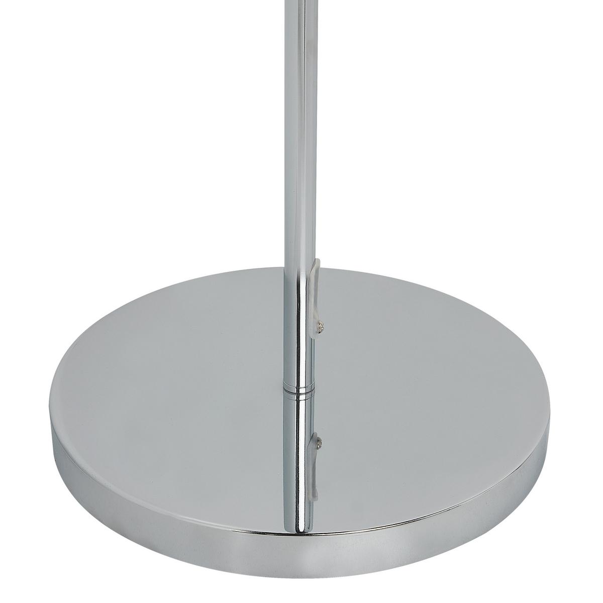 STEHLAMPE Silber/Schwarz Calvillo - Silberfarben/Schwarz, Metall (43/43/153cm) - Beliani