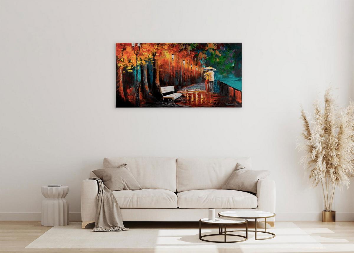 ACRYLBILD HANDGEMALT 120/60 cm - Multicolor/Schwarz, Holz/Textil (120/60cm) - KUNSTLOFT