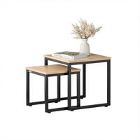 COUCHTISCH 2er Set Natur - Naturfarben, Holzwerkstoff (50/50/50cm) - SoBuy