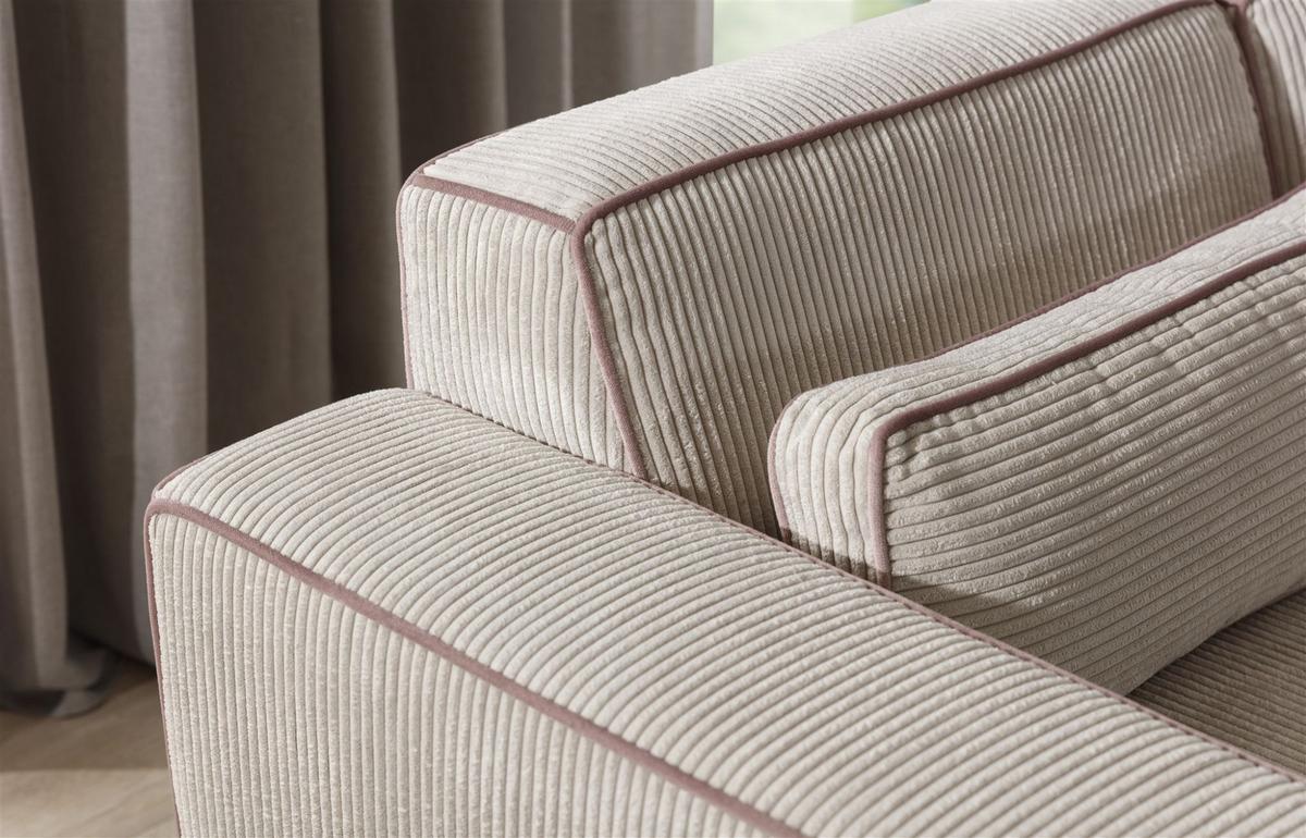 ECKSOFA Schlafsofa Waldo In Poso - Beige, Holzwerkstoff/Textil (260/173cm) - Fun Möbel