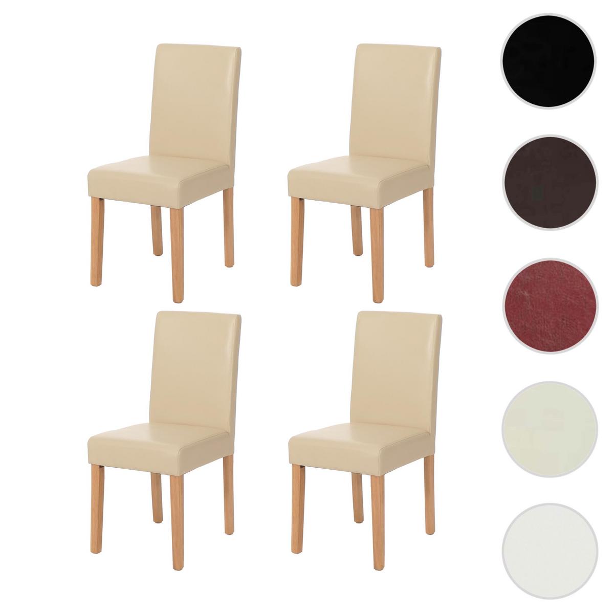 ESSZIMMERSTUHL Beige, Braun 4er-Set - Beige/Creme, Textil (43/90/56cm) - MCW