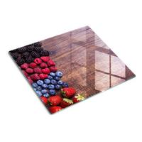 GLASPLATTE 60x52 cm Waldfrüchte - Multicolor, Glas (60/0.4/52cm) - TULUP