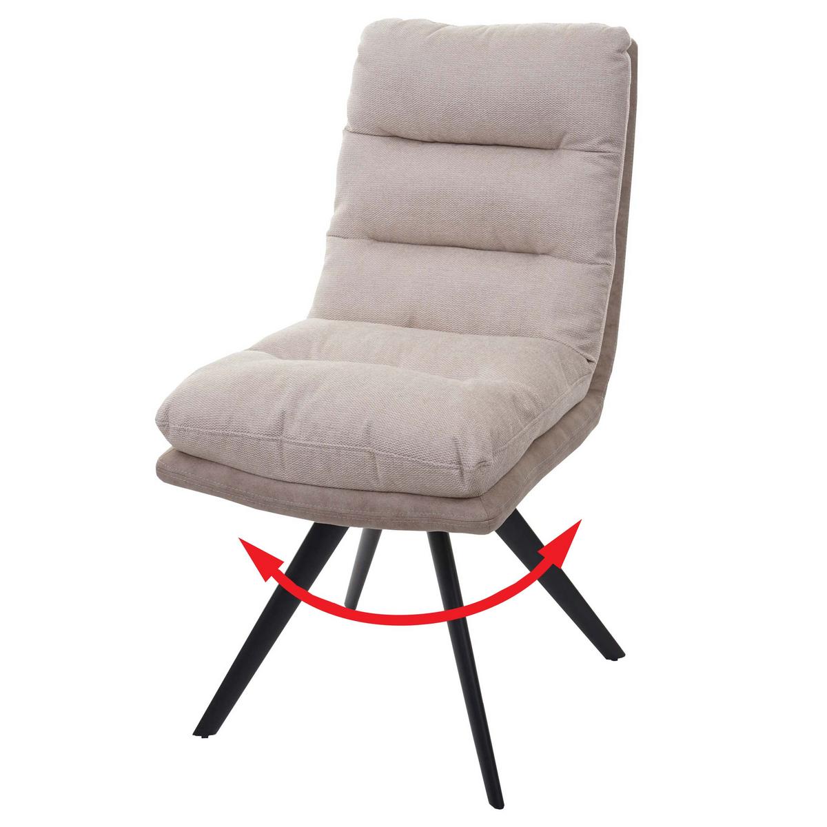 ESSZIMMERSTUHL Cremeweiß - Creme/Weiß, Textil (49/93/68cm) - MCW