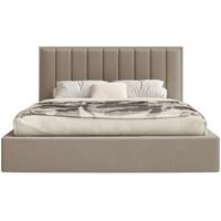 POLSTERBETT Togents Braun mit Veloursbezug und LED, 160x200 cm - Braun, Textil (160/200cm) - Selsey