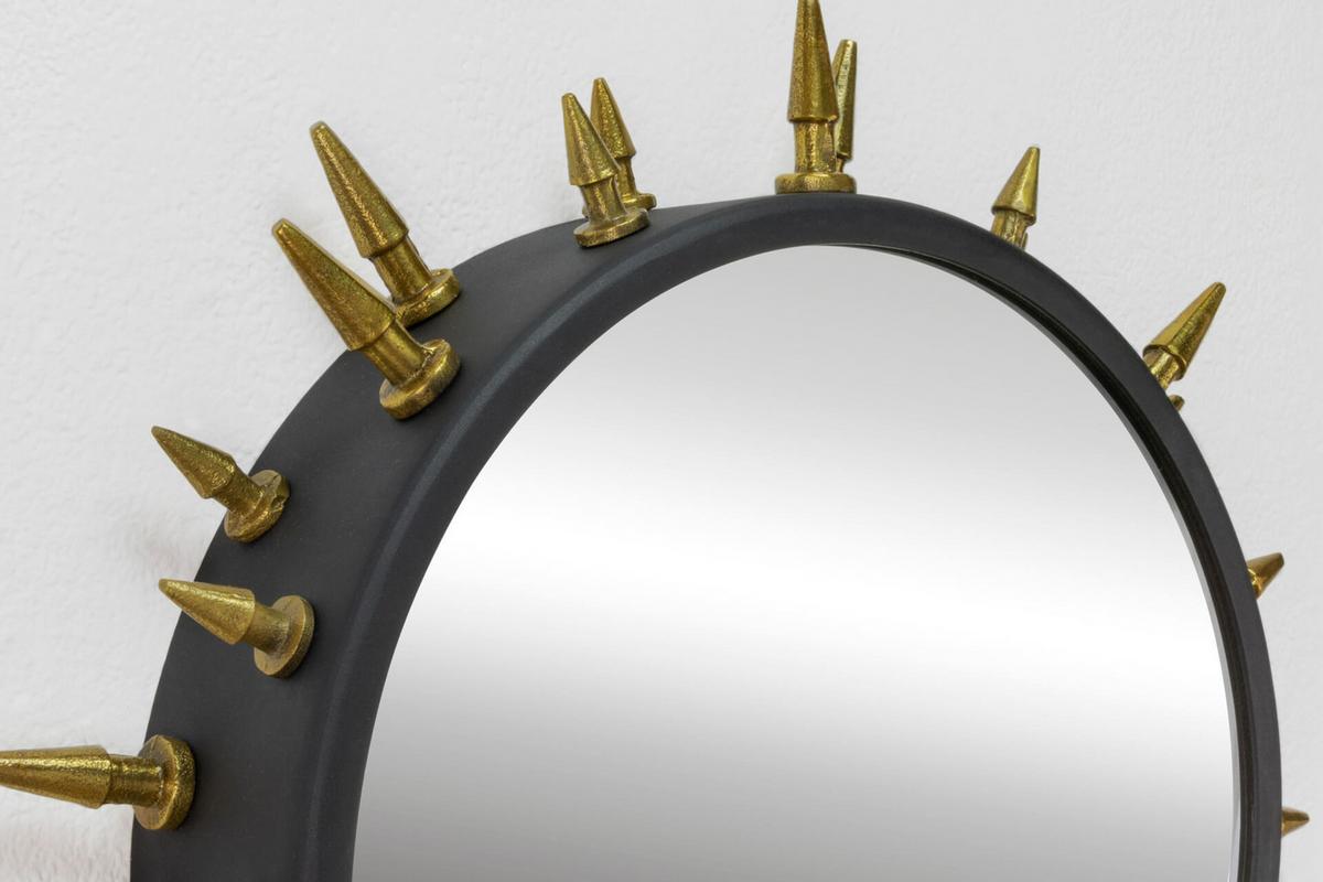 WANDSPIEGEL Gold 52/52 cm - Goldfarben, Metall (6.6/52/8cm) - KUNSTLOFT