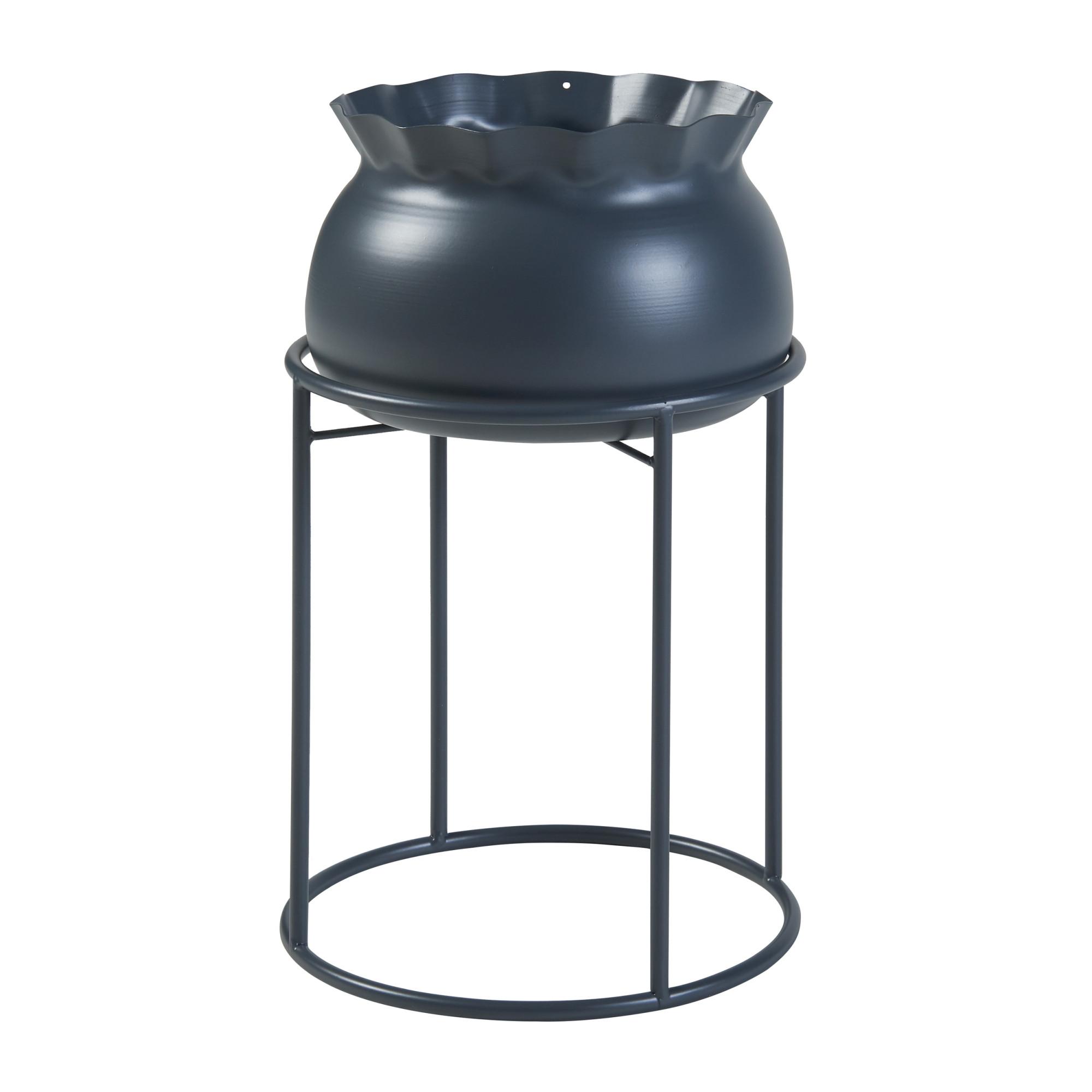 BLUMENSTÄNDER Assen - Schwarz, Metall (23.5/23.5/38cm) - [en.casa]