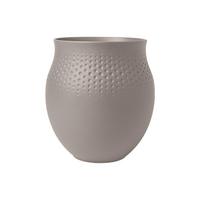 VASE Manufacture Collier Taupe 18 cm - Taupe, Keramik (17.5cm) - Villeroy & Boch