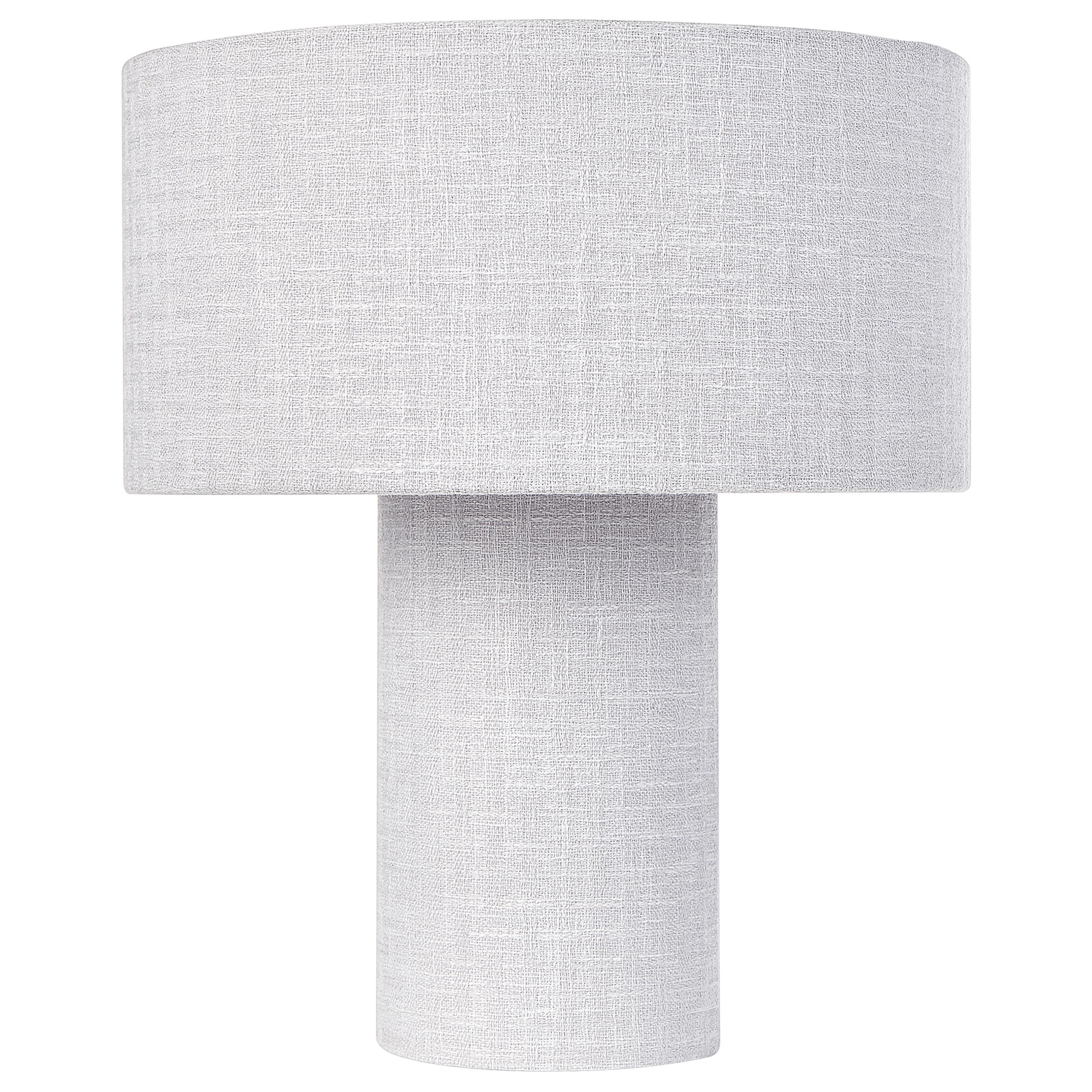TISCHLEUCHTE Grau Malips - Grau, Textil (30/30/35cm) - Beliani